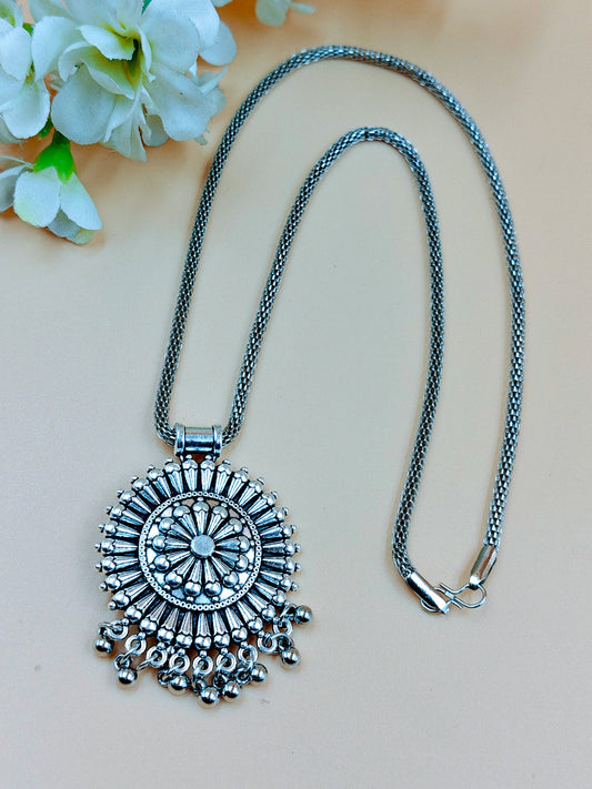 Light Weight Oxidized Chain Necklace