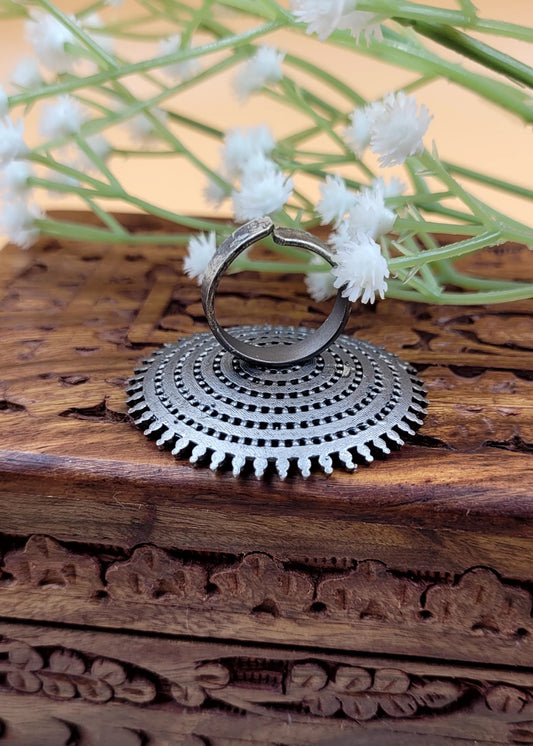 Adjustable Cocktail Brass Finger Ring