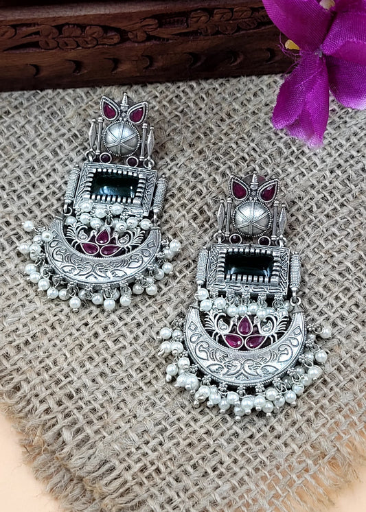 Brass Premium Peacock Dangler Earrings