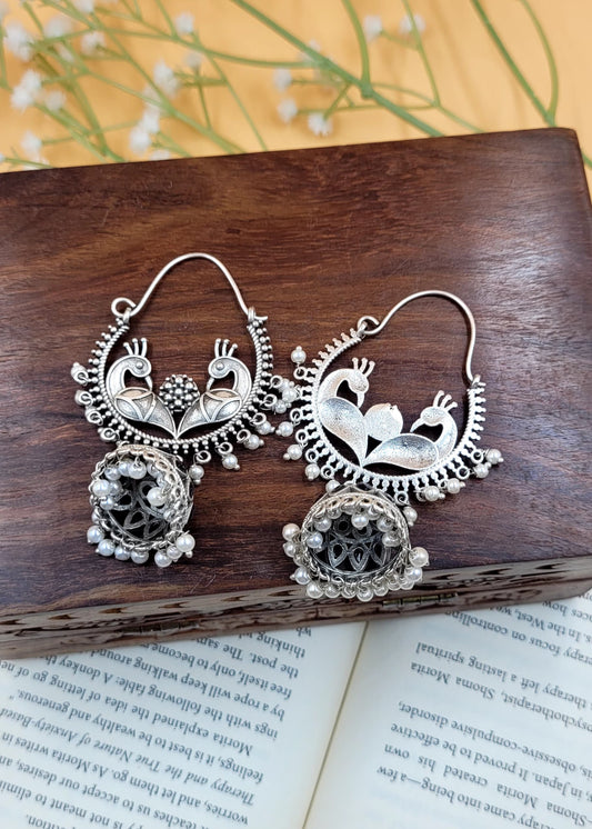 Brass Premium Mayuri Jhumki Earrings