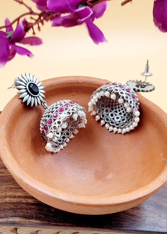 Brass Premium Reeva Jhumki Earrings