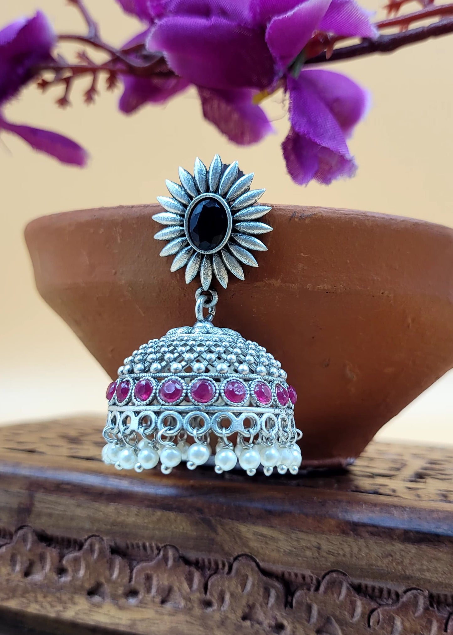 Brass Premium Reeva Jhumki Earrings