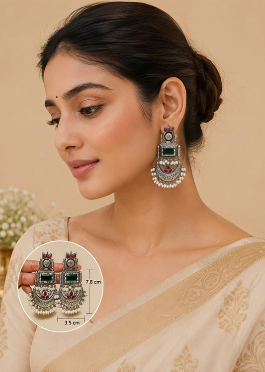Brass Premium Peacock Dangler Earrings