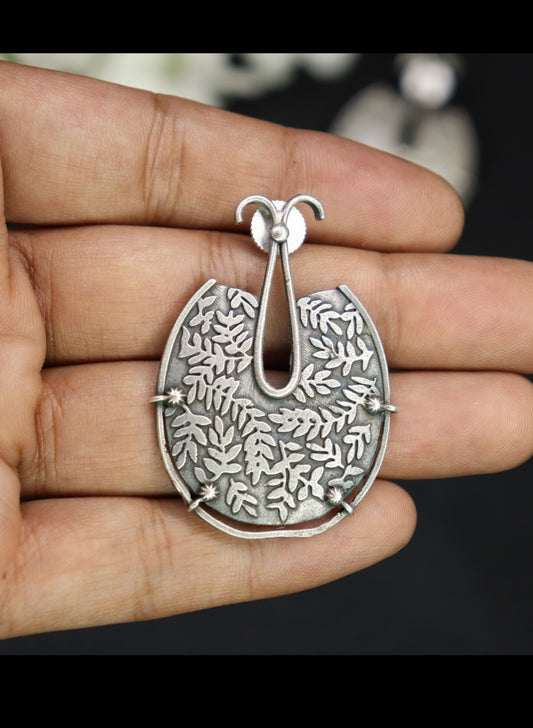 Premium Silver Replica Turtle Stud Earrings