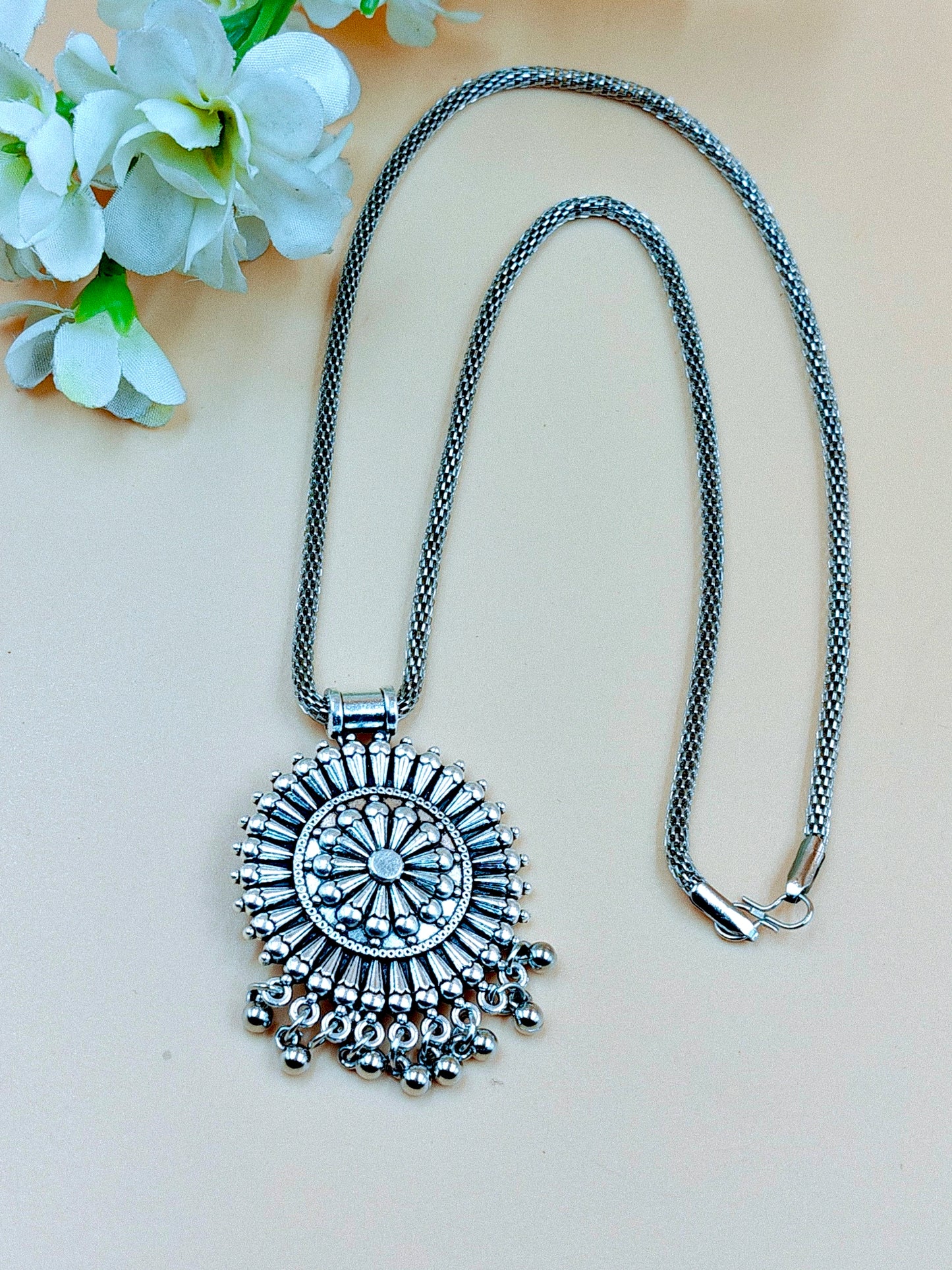 Light Weight Oxidized Chain Necklace