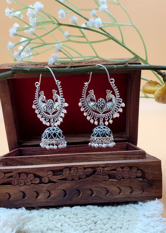 Brass Premium Mayuri Jhumki Earrings