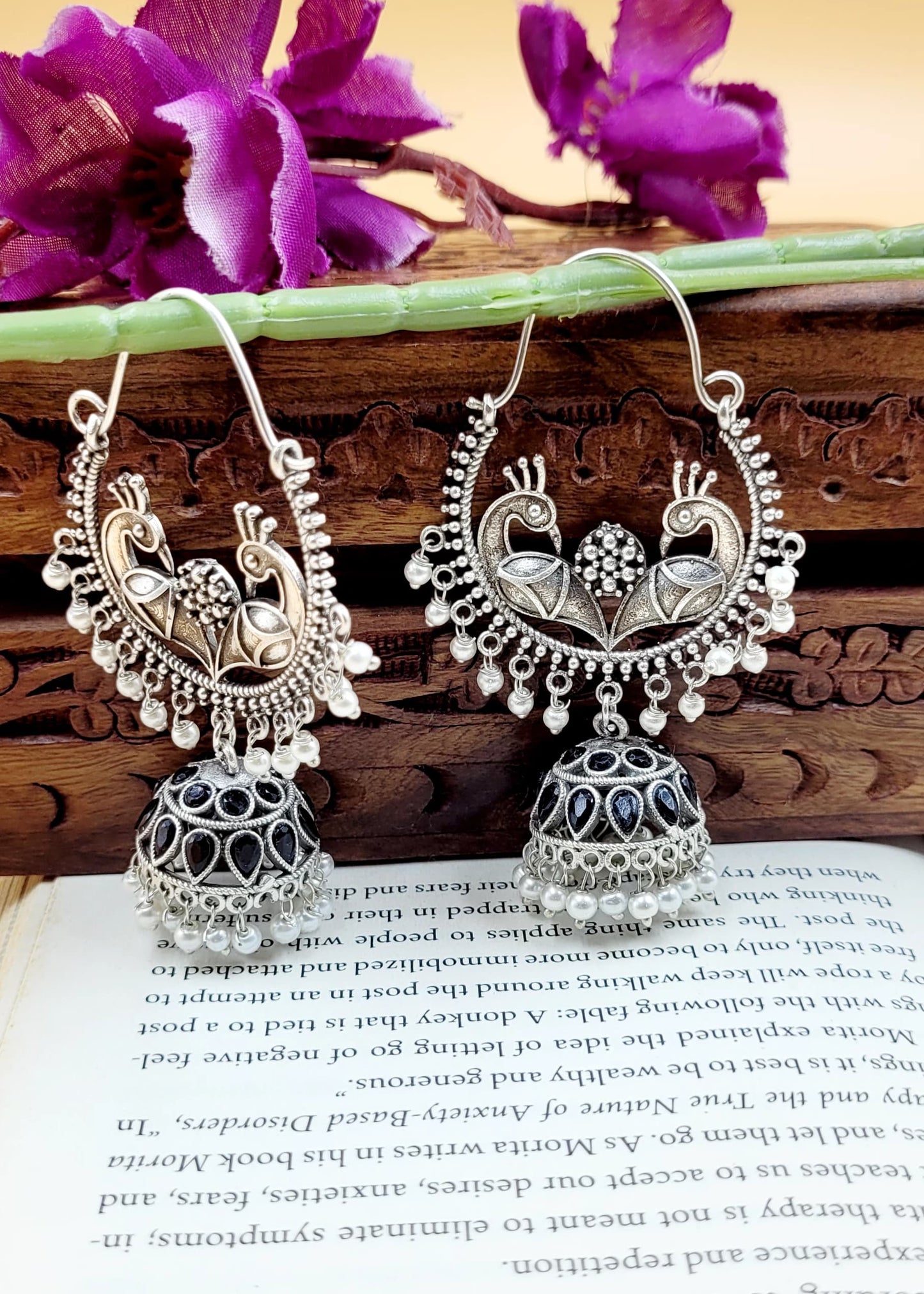 Brass Premium Mayuri Jhumki Earrings