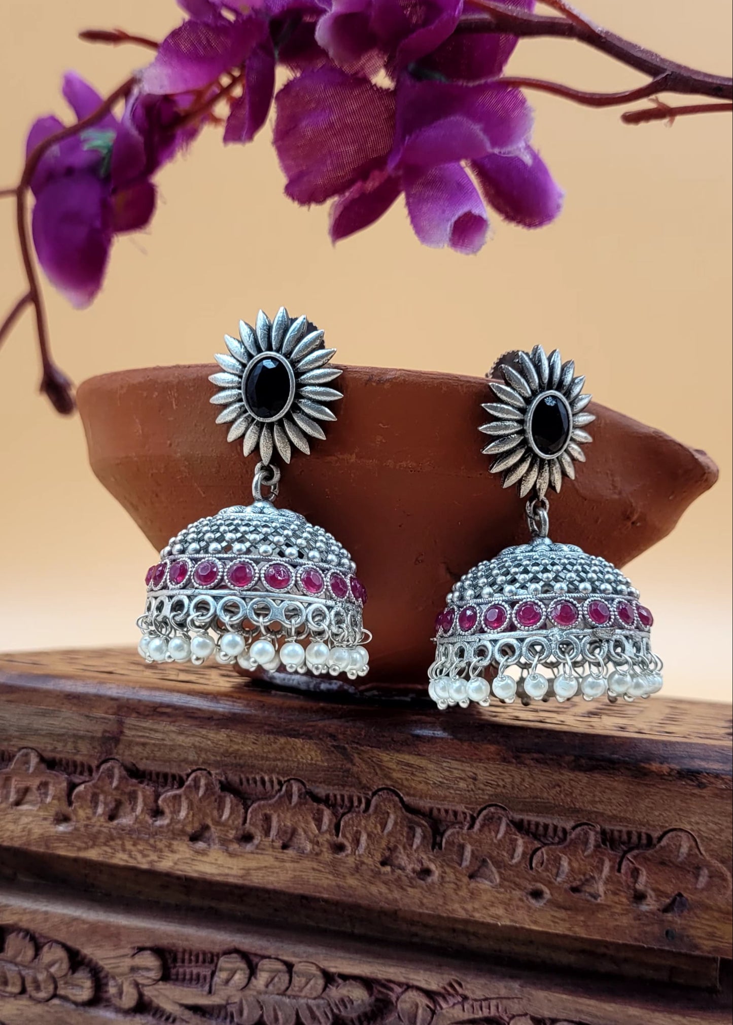 Brass Premium Reeva Jhumki Earrings