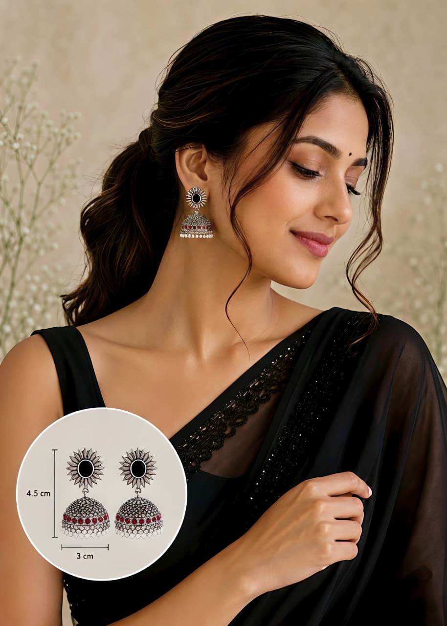 Brass Premium Reeva Jhumki Earrings