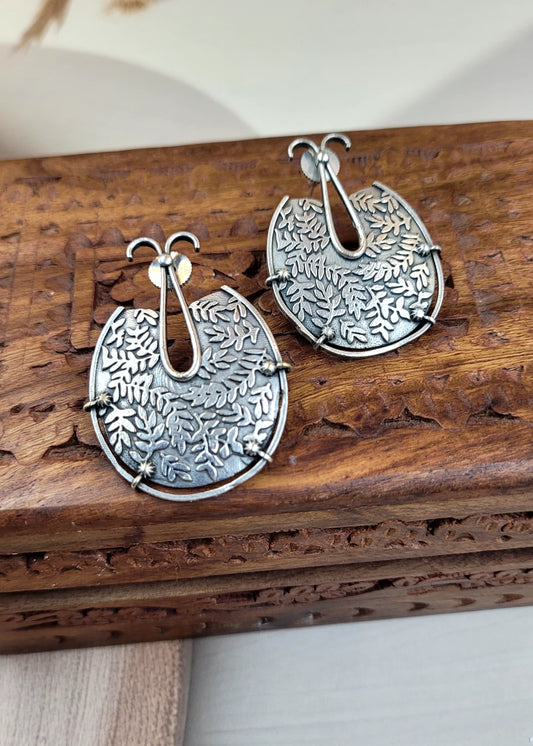 Premium Silver Replica Turtle Stud Earrings