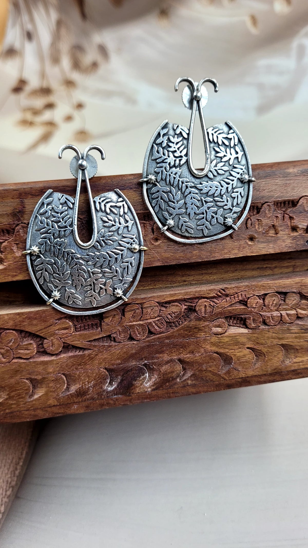 Premium Silver Replica Turtle Stud Earrings